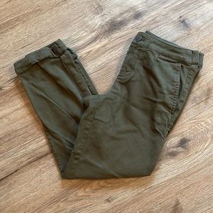 J. Jill Khaki Cargo Cuffed Capri Pants